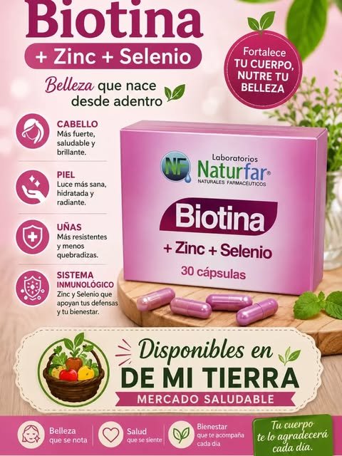 Biotina con zinc y selenio Naturfar