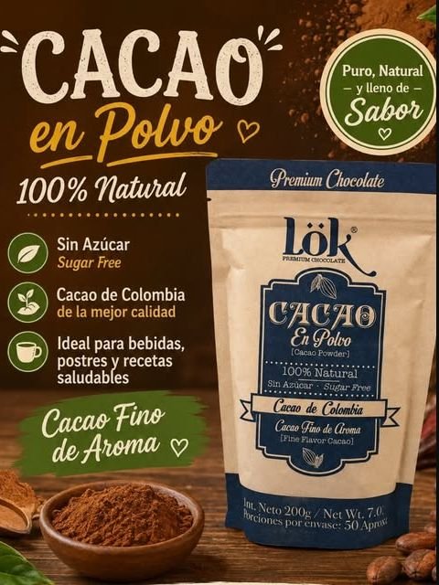 Cacao en polvo Lök Premium Chocolate