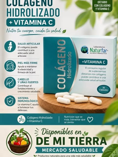 Colágeno hidrolizado con vitamina C Naturfar