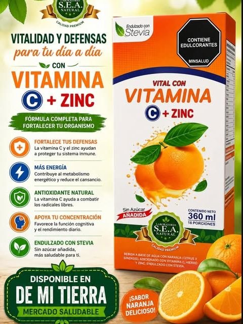 Bebida Vital con vitamina C y zinc