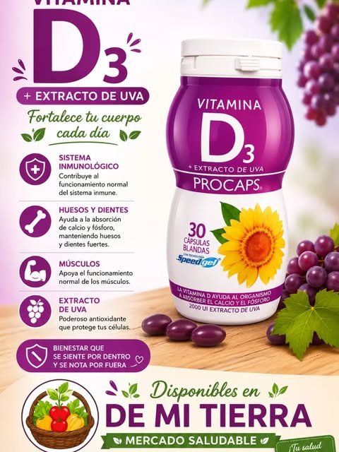 Vitamina D3 con extracto de uva Procaps
